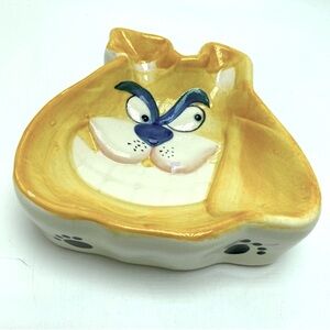 Cartoon Face Dog Dish